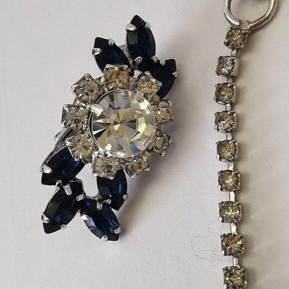 Vintage Sterling Jay Kel Rhinestone Necklace and Earring Set - Picture 6 of 15